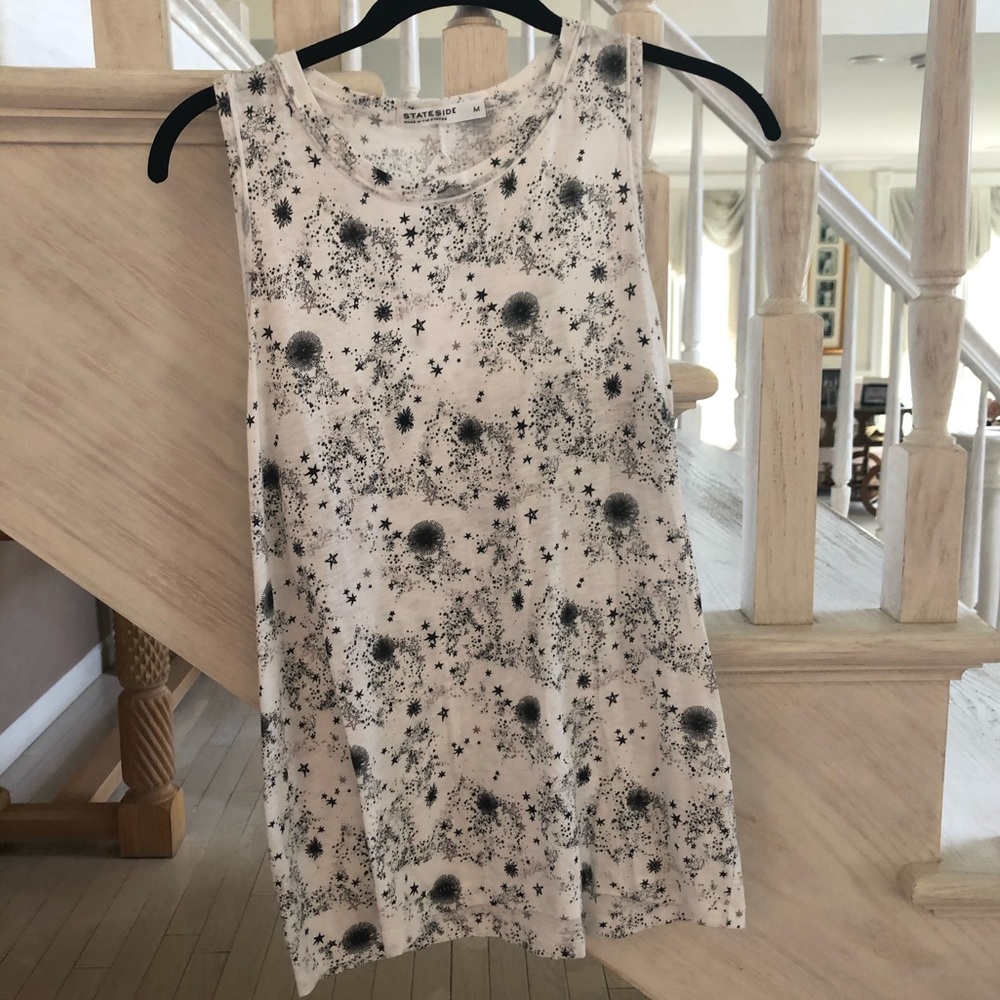 Stateside white splatter tank